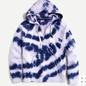 J Crew Garment Dyed French Terry Hoodie Tie Dye